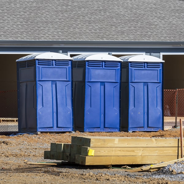 what is the maximum capacity for a single portable toilet in Villenova NY